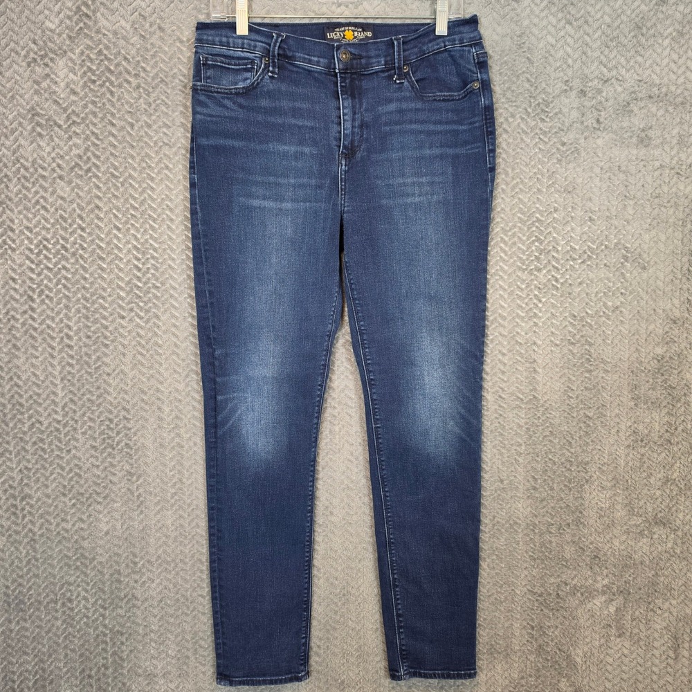 Lucky Brand Brooke Legging Jeans Women 14/32 Dark Wash Blue Skinny Stretch Denim